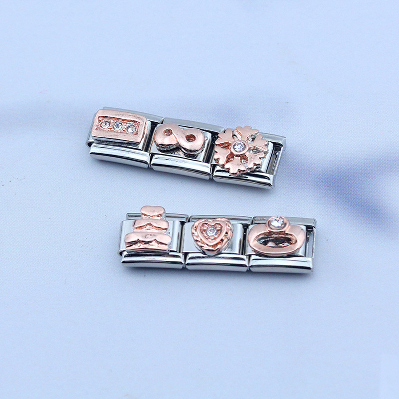 Hapiship New Original Daisy Romantic Rose Angle Heart Italian Charm Fit 9mm Narukvica Izrada nakita od nehrđajućeg čelika DJTop63