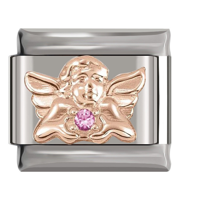 Hapiship New Original Daisy Romantic Rose Angle Heart Italian Charm Fit 9mm Narukvica Izrada nakita od nehrđajućeg čelika DJTop63