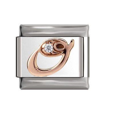 Hapiship új 9mm szélesség eredeti százszorszép rózsa 26 betűs AZ olasz báj Fit név karkötő rozsdamentes acél ékszer készítés DJ186