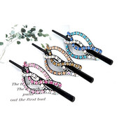 Bețișoare de păr cu strasuri noi Agrafe de păr femei Vintage Brichete de cristal strălucitoare coc coadă de cal Accesorii pentru păr