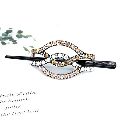 Bețișoare de păr cu strasuri noi Agrafe de păr femei Vintage Brichete de cristal strălucitoare coc coadă de cal Accesorii pentru păr