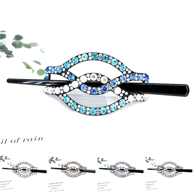 Bețișoare de păr cu strasuri noi Agrafe de păr femei Vintage Brichete de cristal strălucitoare coc coadă de cal Accesorii pentru păr