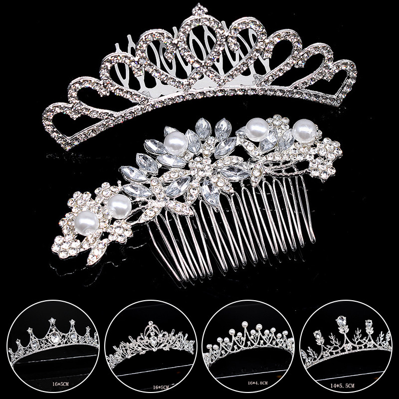 Elegantni ukrasi za kosu za mladenke sa kamenčićima Jednostavni dijademi Vjenčani nakit za kosu Darovi za mladenku Tijare za kosu