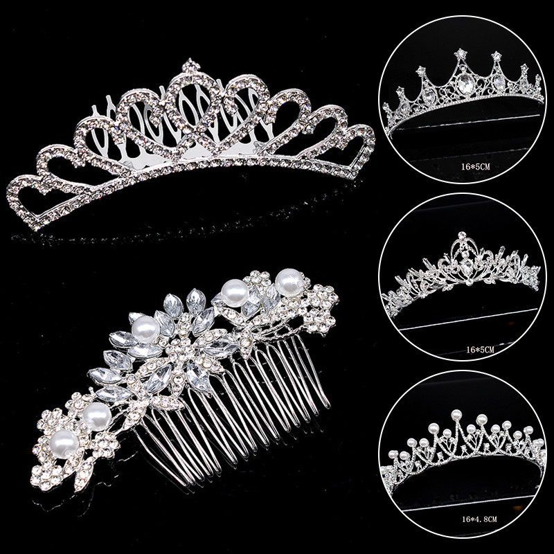 Elegantni ukrasi za kosu za mladenke sa kamenčićima Jednostavni dijademi Vjenčani nakit za kosu Darovi za mladenku Tijare za kosu