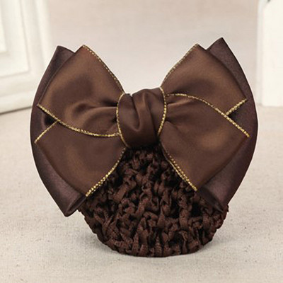Új hajkapcsok hálós hajkötél szatén masni hajcsat huzat Bowknot konty Snood hajkiegészítők