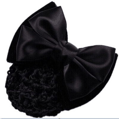 Új hajkapcsok hálós hajkötél szatén masni hajcsat huzat Bowknot konty Snood hajkiegészítők