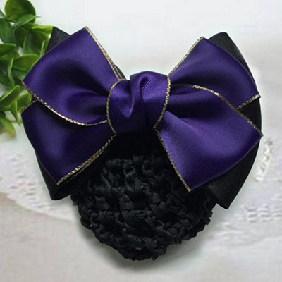 Új hajkapcsok hálós hajkötél szatén masni hajcsat huzat Bowknot konty Snood hajkiegészítők
