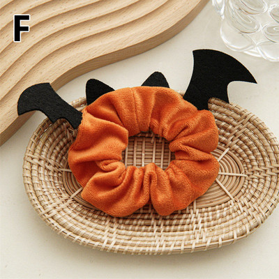 Božićni flanelski prsten za kosu za noć vještica Uzorak paukovog šišmiša Smiješni uzorak đavola Elastično uže za kosu Držač za konjski rep