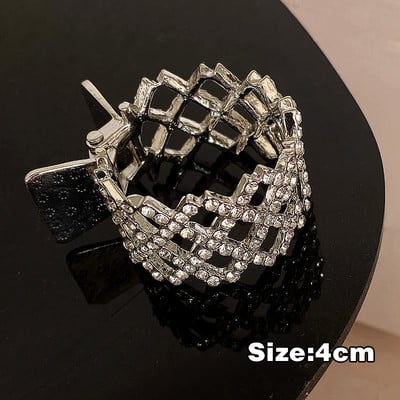 Luxus Gyöngy Strasszkő Haj Karmok Magas Lófarok Tartó Hajtűk Női Cápa Hajcsat Haj kiegészítők Fejfedők Party Ékszerek