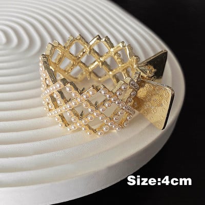 Luxus Gyöngy Strasszkő Haj Karmok Magas Lófarok Tartó Hajtűk Női Cápa Hajcsat Haj kiegészítők Fejfedők Party Ékszerek