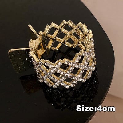 Luxus Gyöngy Strasszkő Haj Karmok Magas Lófarok Tartó Hajtűk Női Cápa Hajcsat Haj kiegészítők Fejfedők Party Ékszerek