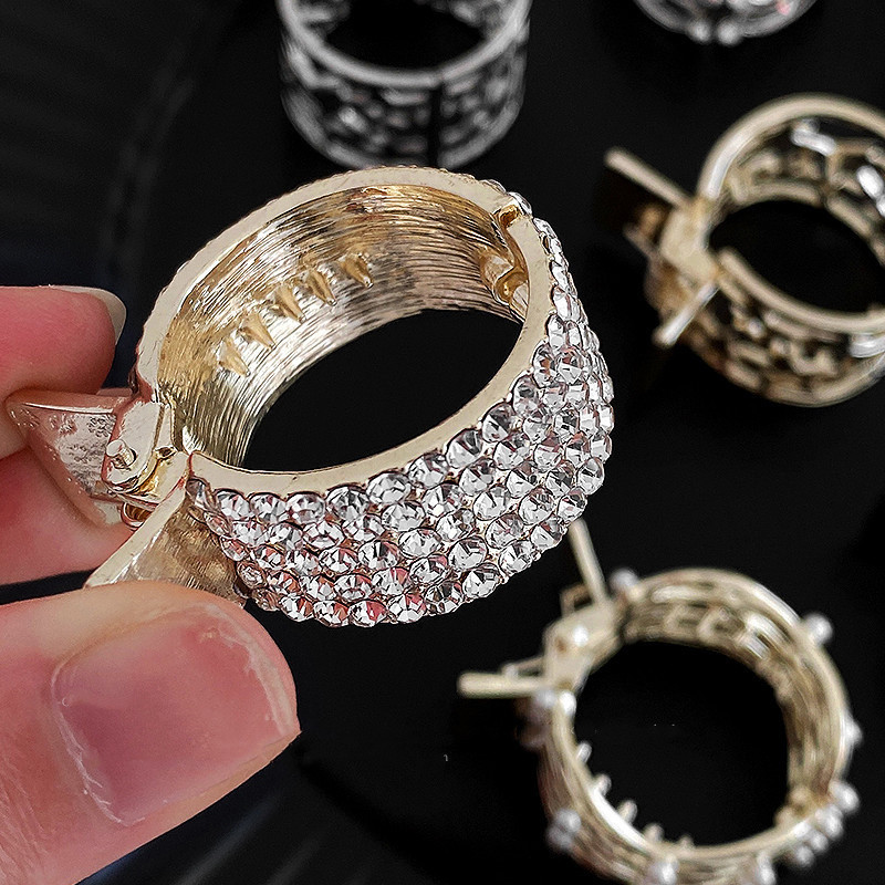 Luxus Gyöngy Strasszkő Haj Karmok Magas Lófarok Tartó Hajtűk Női Cápa Hajcsat Haj kiegészítők Fejfedők Party Ékszerek