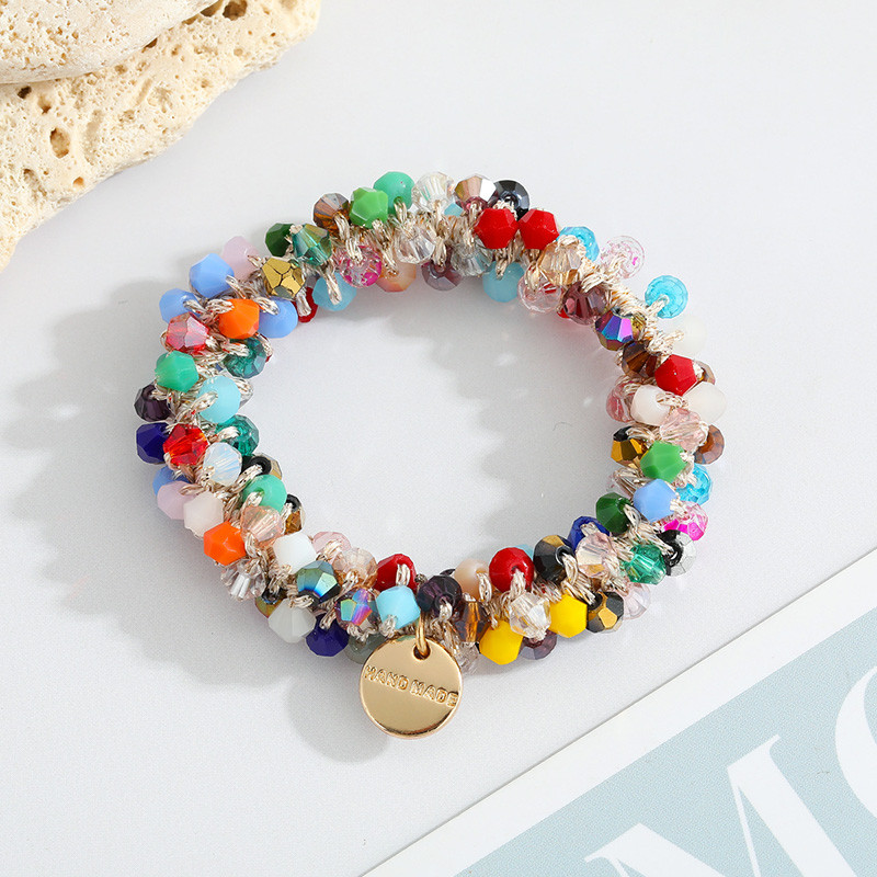 Корейски кристални перли Държачи за конска опашка Въже за коса Елегантна еластична лента за коса Модни женски шапки за момичета Аксесоари за коса