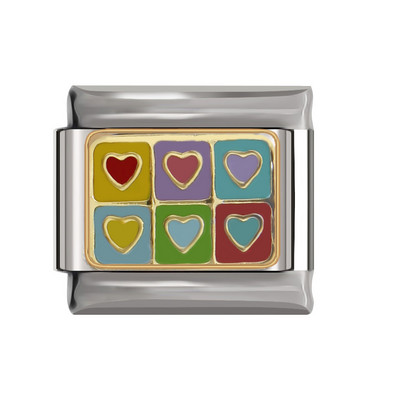 Hapiship Top Új 9mm Széles Eredeti Daisy Coffee Key SPA Love Italian DIY Charm karkötő rozsdamentes acél ékszer készítés DJ094