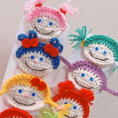 Kötött rajzfilm hajcsat édes aranyos lányok hajtűk színes gyapjú fonal hajtűk gyermek fejfedők haj kiegészítők