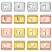 Hapiship Fashion Butterfly Star Cross Romantiline süda Itaalia lingid Charm Fit 9mm roostevabast terasest käevõru ehete valmistamine DJ467