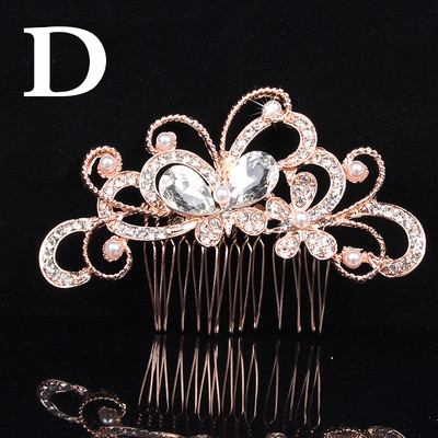 Divat Esküvői Crystal Barrette Pearl Hajfésűk Dísz Rózsarany Ezüst Menyasszonyi Hajtűk Kiegészítők Ékszerek Menyasszonynak