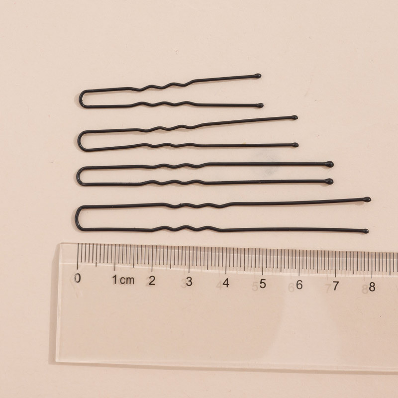 1 csomag 5 cm 6 cm 7 cm 8 cm Hajtűk fogantyúk hullámos fekete tűk ötvözet fém hajfogók támogatás nagykereskedés