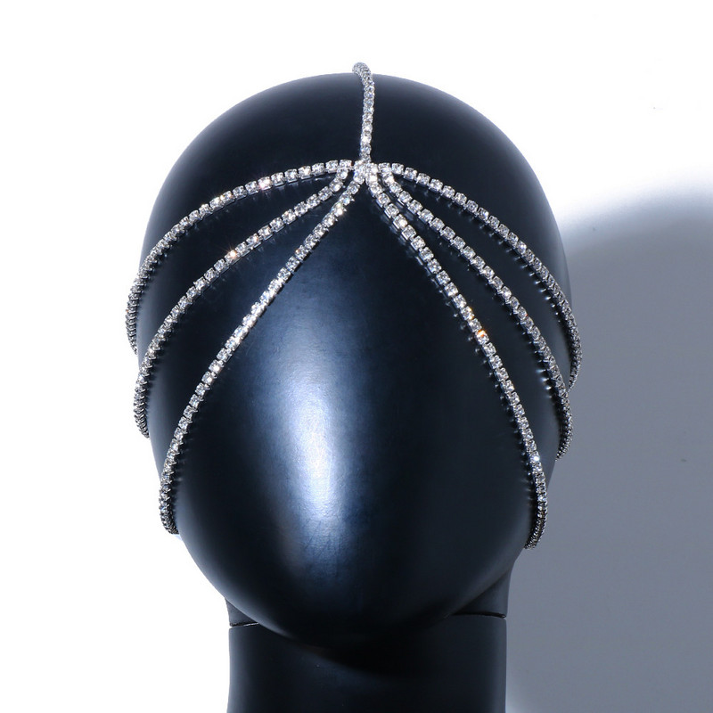 Modni slojevi od kamenčića, kristalni lanac za glavu za kosu, vjenčana tijara, dodaci za kosu, dodaci za kosu, traka za glavu, dodaci za mladenku