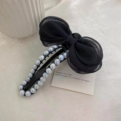 Pearl hajtű Bowknot hajcsat Koreai női kiegészítők 2022 luxus