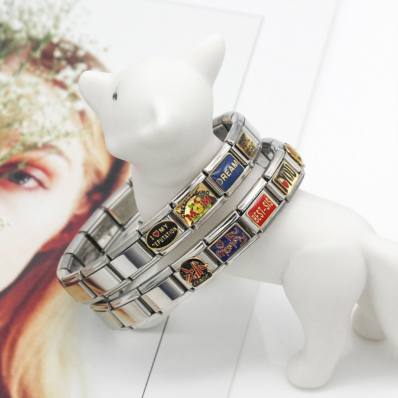 Hapiship Top Uus Top 9mm Laius Original Daisy MOM Dream Love Itaalia võlu Käevõru roostevabast terasest ehete tegemine DJ060