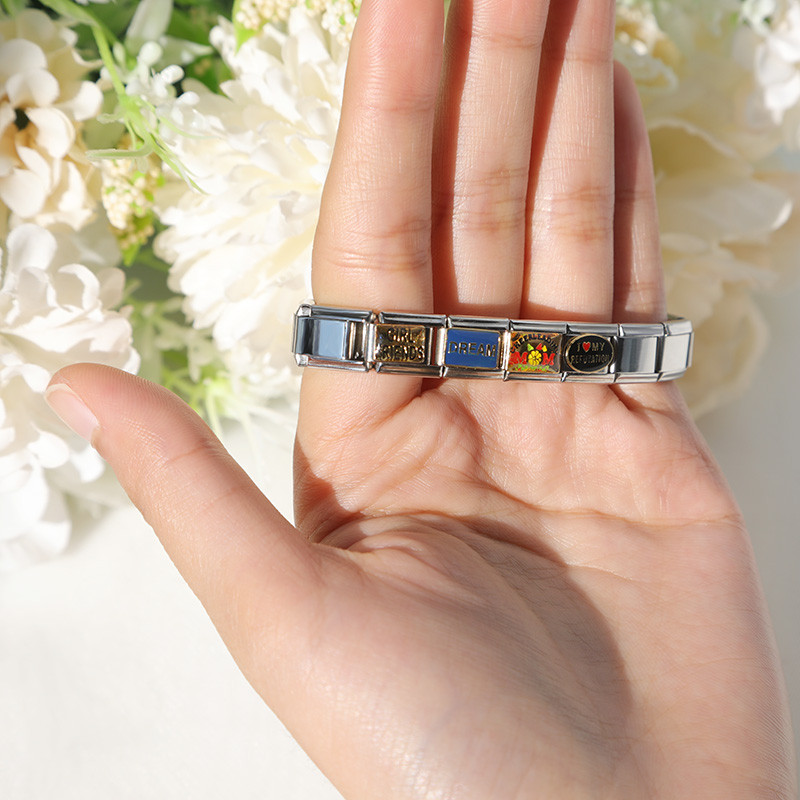 Hapiship Top Uus Top 9mm Laius Original Daisy MOM Dream Love Itaalia võlu Käevõru roostevabast terasest ehete tegemine DJ060