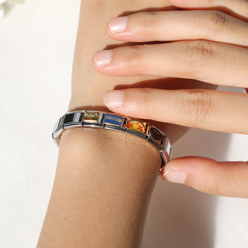 Hapiship Top Uus Top 9mm Laius Original Daisy MOM Dream Love Itaalia võlu Käevõru roostevabast terasest ehete tegemine DJ060