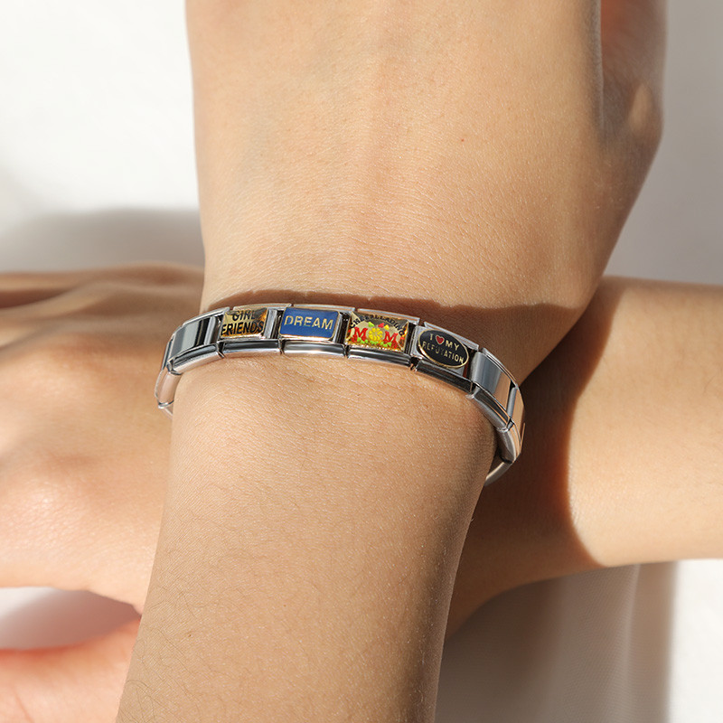 Hapiship Top Uus Top 9mm Laius Original Daisy MOM Dream Love Itaalia võlu Käevõru roostevabast terasest ehete tegemine DJ060