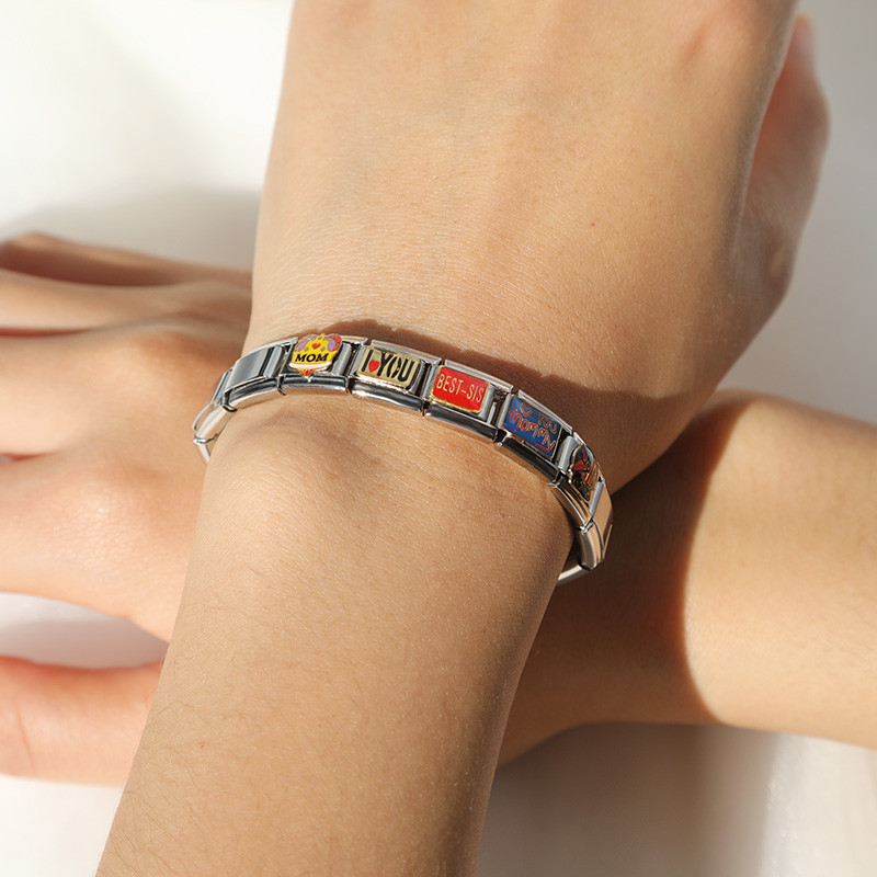 Hapiship Top Uus Top 9mm Laius Original Daisy MOM Dream Love Itaalia võlu Käevõru roostevabast terasest ehete tegemine DJ060