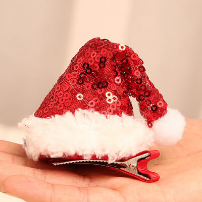 1 DB karácsonyi kalap Hajcsat lányok hajtűk Csillogó gyerek fejfedők Gyermek Barrettes Elk Deer Dekor Hajkiegészítők Karácsonyi ajándékok