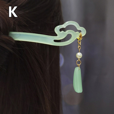 Ecetes hajtű hajrúd kínai stílusú bojt hajrudak női lányok vintage pálcika stílusú hajtűk Hanfu ruha hajtartozék