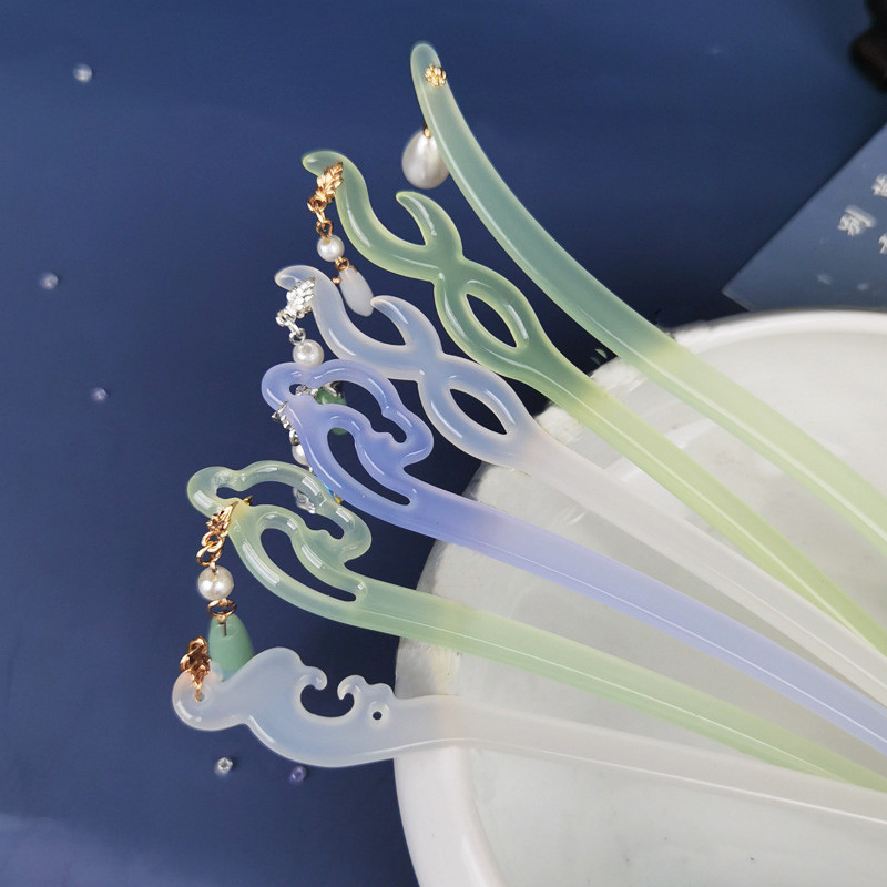 Ecetes hajtű hajrúd kínai stílusú bojt hajrudak női lányok vintage pálcika stílusú hajtűk Hanfu ruha hajtartozék