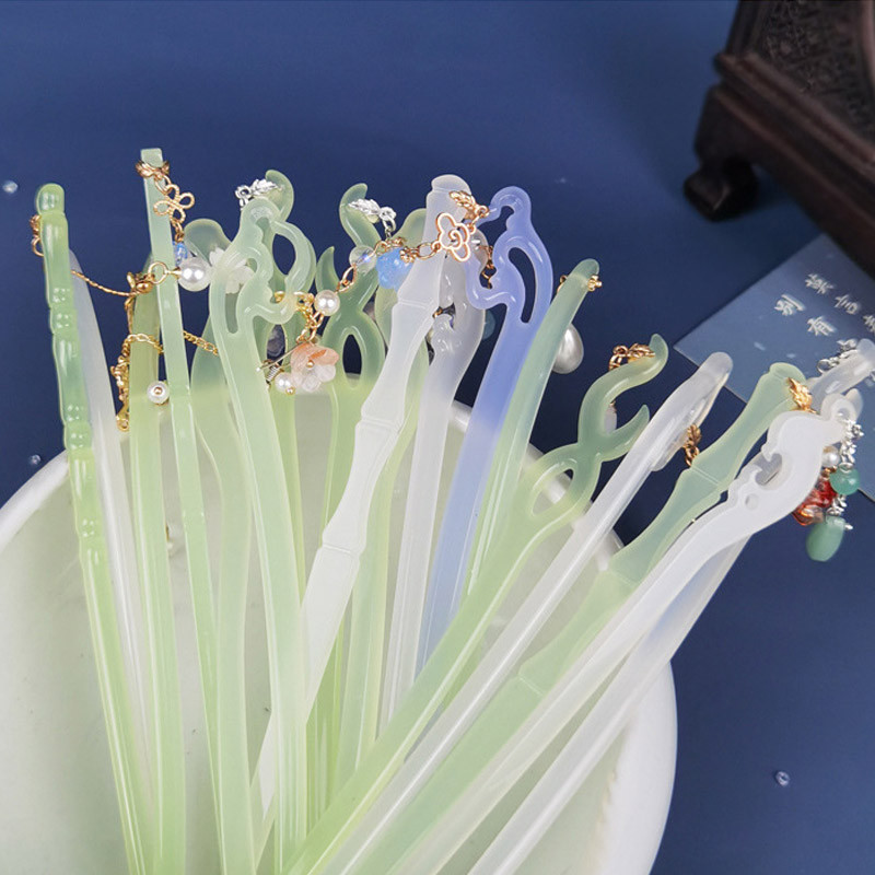 Ecetes hajtű hajrúd kínai stílusú bojt hajrudak női lányok vintage pálcika stílusú hajtűk Hanfu ruha hajtartozék