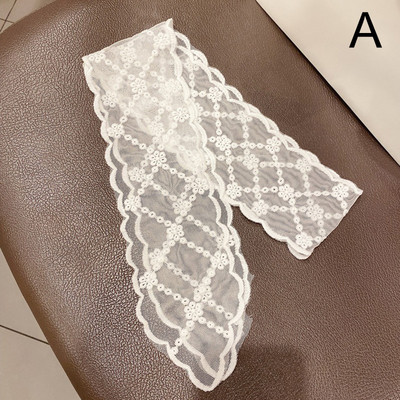 Divat női csipke virágmintás sál fejpánt koreai stílusú átlátszó csipke bandana édes temperamentum fejfedő haj kiegészítők