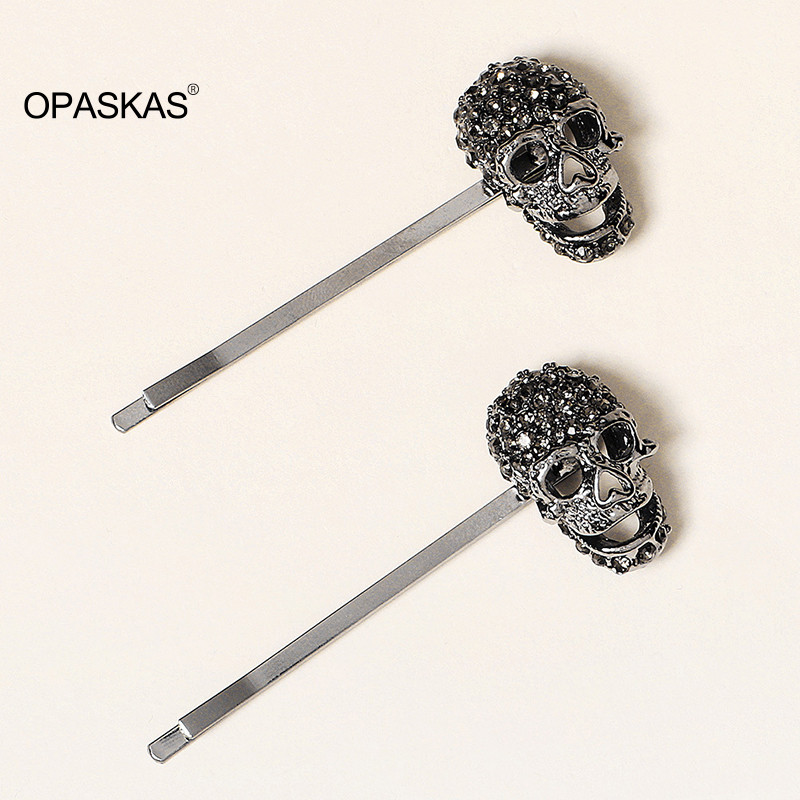 1 PAR Ukosnice za kosu u obliku lubanje za Noć vještica za žene Djevojke Ukosnice za kosu sa šiškama Ukosnice s dijamantima Dodaci za kosu za Noć vještica