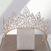 Kristalna biserna kruna i tijare Mladenkini dodaci za kosu Vjenčani nakit za kosu Krunski ukrasi za glavu Vjenčani dodaci Mujer