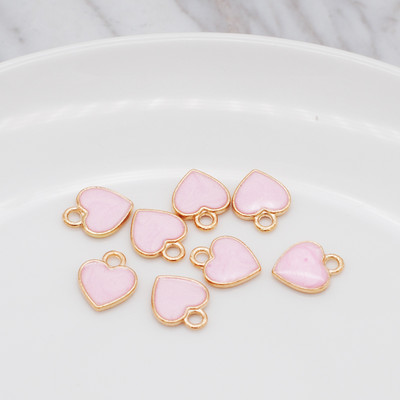 30db/tétel Új fülbevaló barkács kiegészítők rajzfilm Lovely Heart egyszerű medál fülbevaló anyaga zománc bűbáj 10*12mm