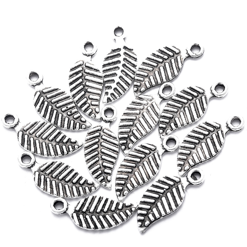 50 komada 14*6 mm novi proizvod 6 boja mali listovi privjesci ogrlica privjesak narukvica izrada nakita ručno rađeni zanati diy pribor