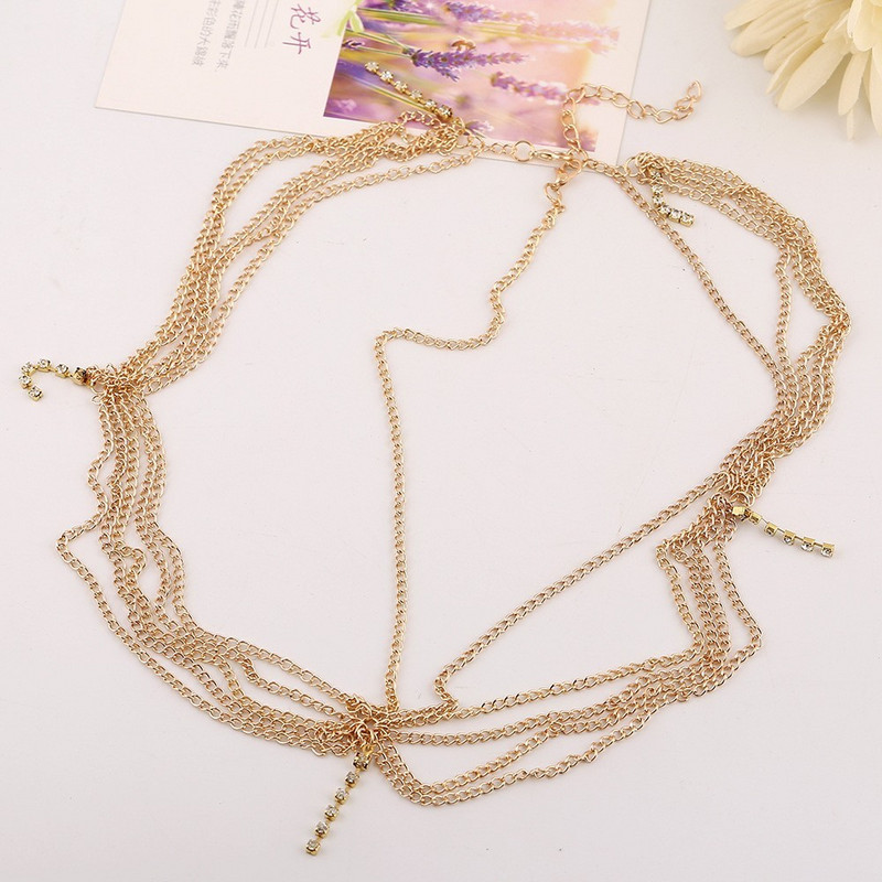 Boho drapiranje Kristalni dodaci za kosu mladenke Nova moda Elegantni lanac za glavu Nakit za kosu Vjenčane frizure Ukras za glavu