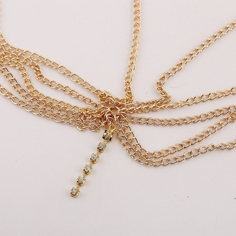 Boho drapiranje Kristalni dodaci za kosu mladenke Nova moda Elegantni lanac za glavu Nakit za kosu Vjenčane frizure Ukras za glavu