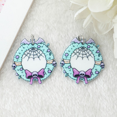 12db karácsonyi bűbáj Mikulás Harisnya Koszorúk Gyömbérmankó Hópehely Díszek Lapos Akril Leletek Ékszerek Barkácsolás