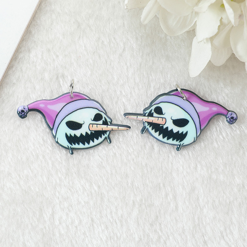 12db karácsonyi bűbáj Mikulás Harisnya Koszorúk Gyömbérmankó Hópehely Díszek Lapos Akril Leletek Ékszerek Barkácsolás