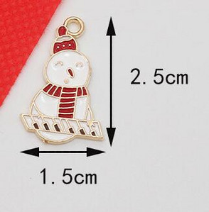 10 buc/lot Crăciun Fericit Breloc cu ulei de smalț pentru geantă, cercei, colier, bijuterii, pandantiv lucrat manual