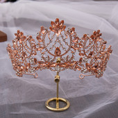 Барокова тиара, корона на булката за жени, лента за коса със стрази, абитуриентски бижута Пандора, луксозни момичета, сватбени аксесоари за коса, бижута