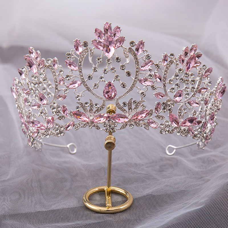Барокова тиара, корона на булката за жени, лента за коса със стрази, абитуриентски бижута Пандора, луксозни момичета, сватбени аксесоари за коса, бижута