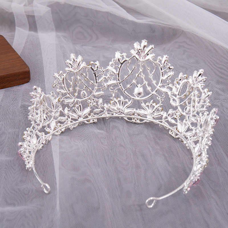 Барокова тиара, корона на булката за жени, лента за коса със стрази, абитуриентски бижута Пандора, луксозни момичета, сватбени аксесоари за коса, бижута