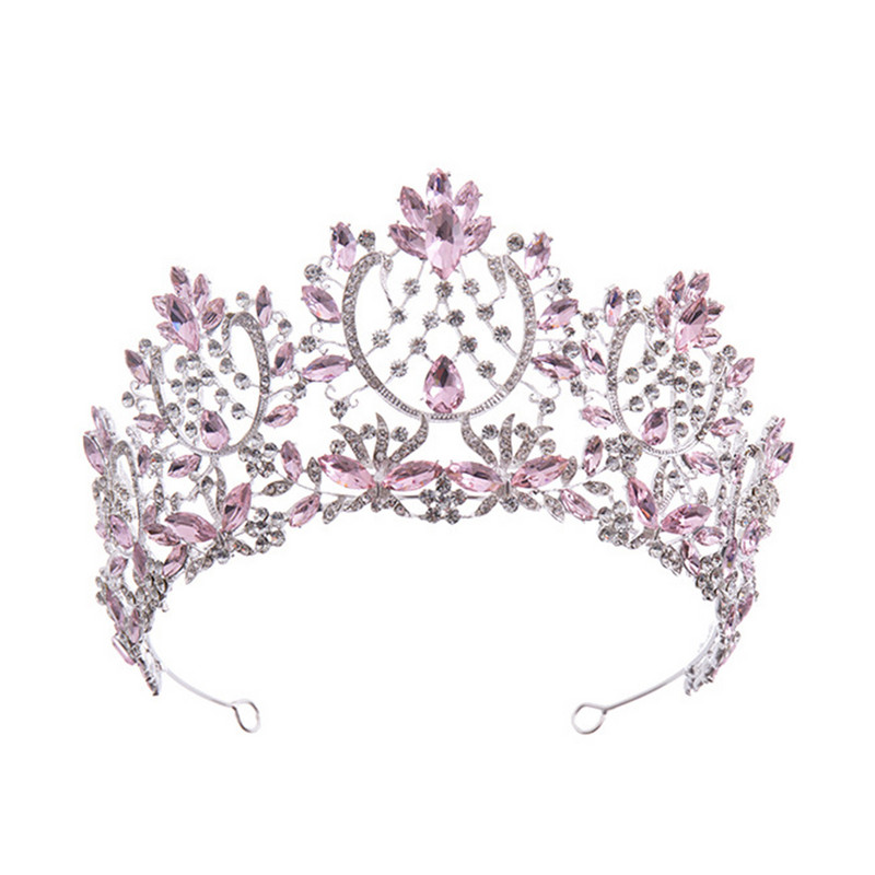 Барокова тиара, корона на булката за жени, лента за коса със стрази, абитуриентски бижута Пандора, луксозни момичета, сватбени аксесоари за коса, бижута