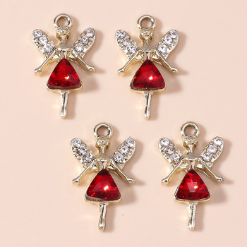 10 τμχ Exquisite Crystal Fairy Charms for DIY jewelry Making Accessories Angel Charms μενταγιόν για κατασκευή κολιέ σκουλαρίκια