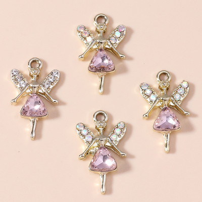 10 бр. Изящни кристални приказни талисмани за изработка на бижута Направи си сам Аксесоари Ангелски талисмани, висулки за изработка на колиета, обеци