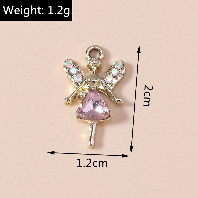 10 бр. Изящни кристални приказни талисмани за изработка на бижута Направи си сам Аксесоари Ангелски талисмани, висулки за изработка на колиета, обеци